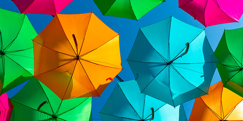 Цветные зонты